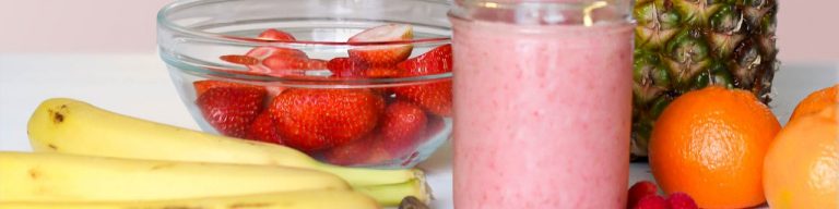Creamy Banana Strawberry Split Smoothie