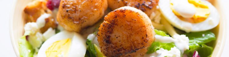 Seared Scallops with Warm Tuscan Beans