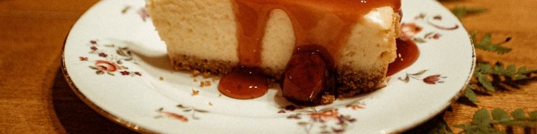 Vanilla Cheesecake with Cherry Topping
