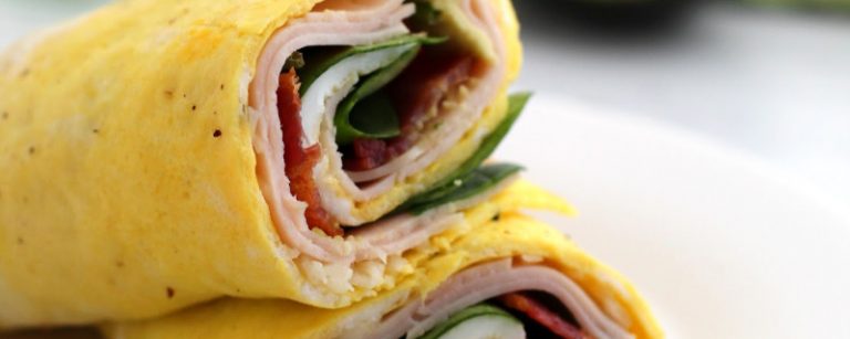 Low Carb Turkey Club Egg Wrap