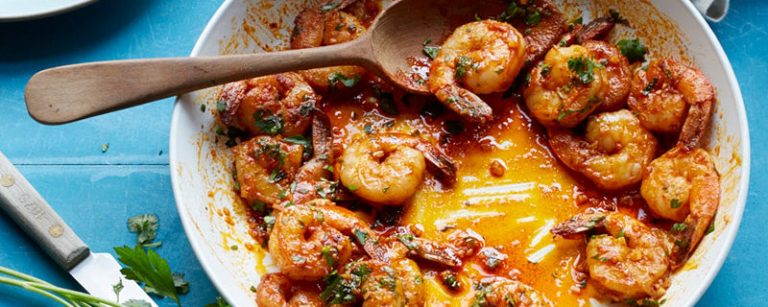 Garlic seared shrimp