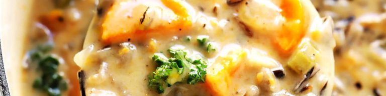 COZY AUTUMN WILD RICE SOUP