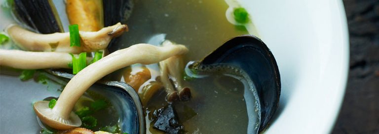 Mussel Soup with Mushrooms