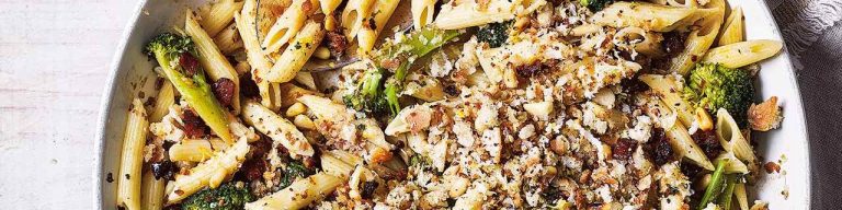 Charred broccoli and chorizo pasta recipe