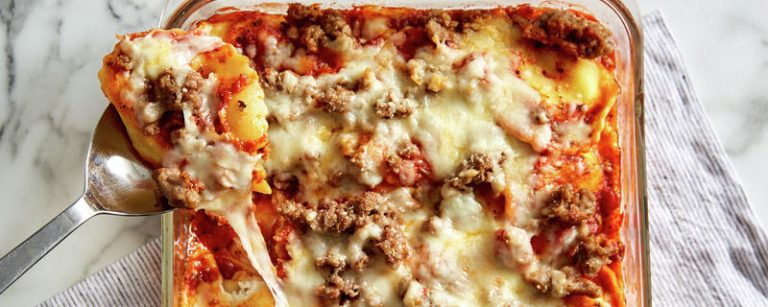 Do-Ahead Ravioli Sausage Lasagna