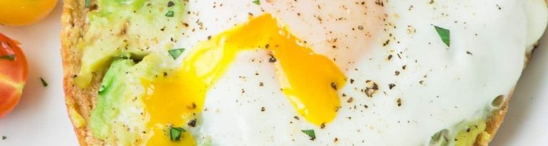 Bagel Egg in a Hole with Smashed Avocado