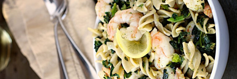 15 Minute Lemon Pepper Pasta with Shrimp