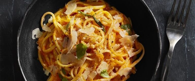 Pasta With Red Pepper Alfredo