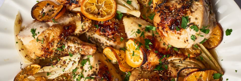 Roasted Chicken with Clementines & Arak