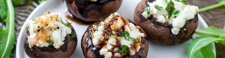 Herbed Goat Cheese Stuffed Mushrooms