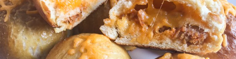 Sausage and Cheddar Stuffed Pretzel Balls