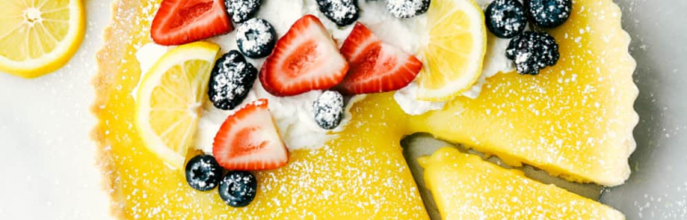LEMON TART WITH A BUTTERY SHORTBREAD CRUST