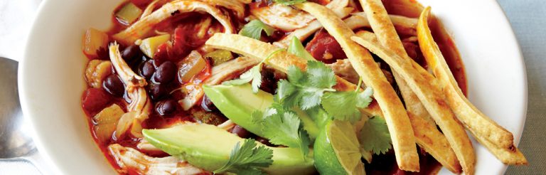 Shredded Chicken Tortilla Soup
