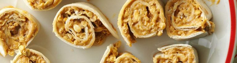 Peanut Butter Granola Pinwheels