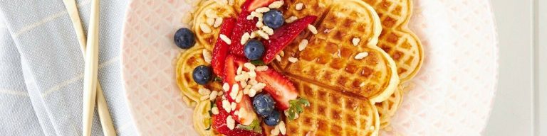 Rice Bubbles waffles