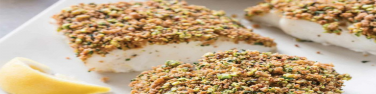 Pistachio Crusted Baked Cod
