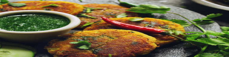 Aloo Tikki with Hari Chutney