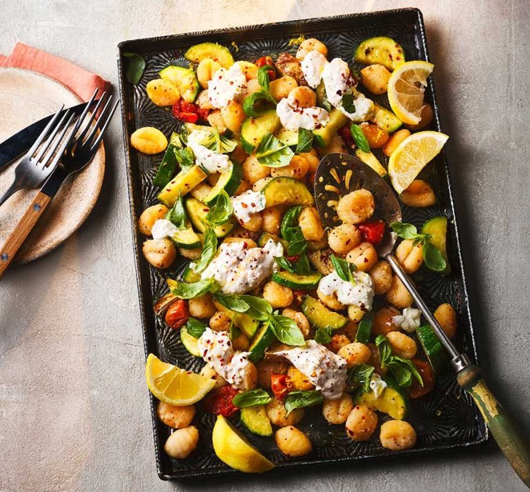 Gnocchi traybake with lemony ricotta
