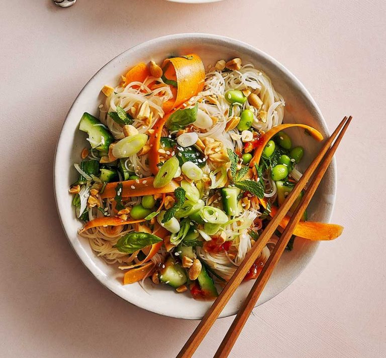 Peanut & herb noodle salad