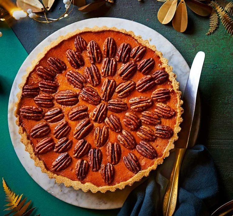 Pumpkin & pecan cheesecake pie