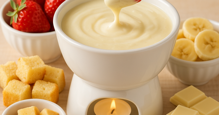 White chocolate fondue