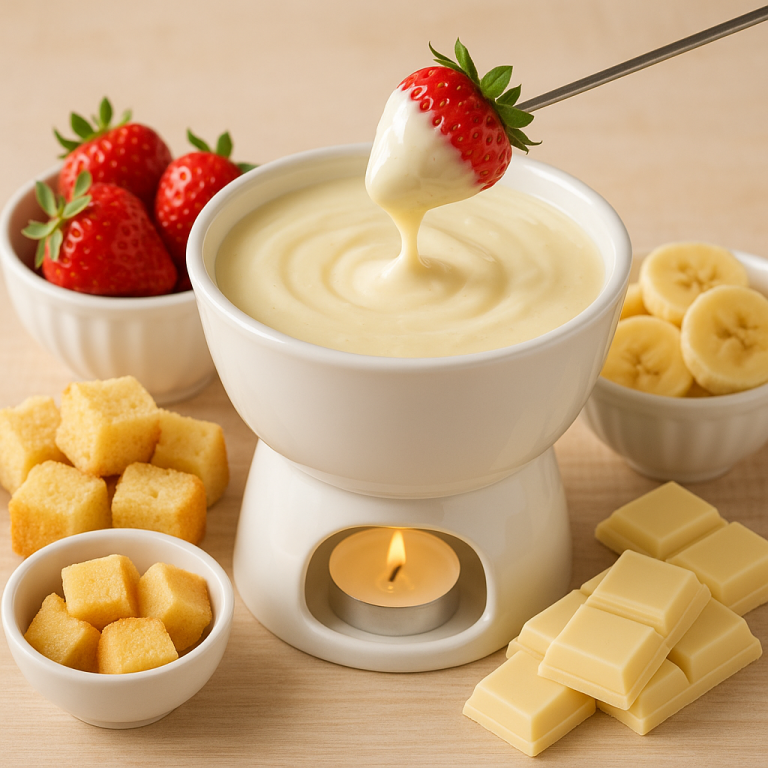 White chocolate fondue