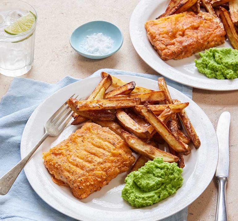 Air-fryer fish & chips