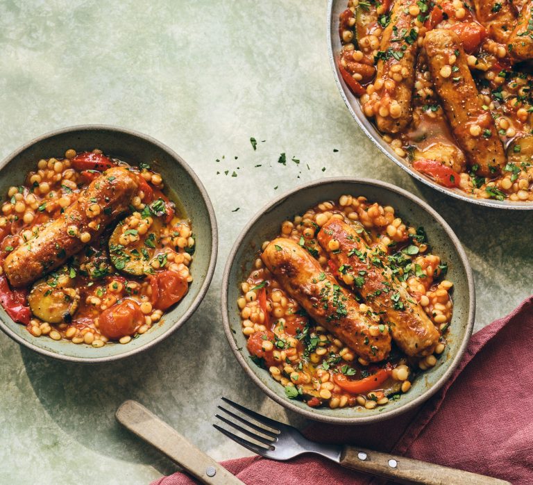 Summer sausage stew with couscous