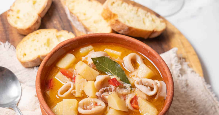 Squid and Potato Stew (Guiso de Chipirones con Patatas)