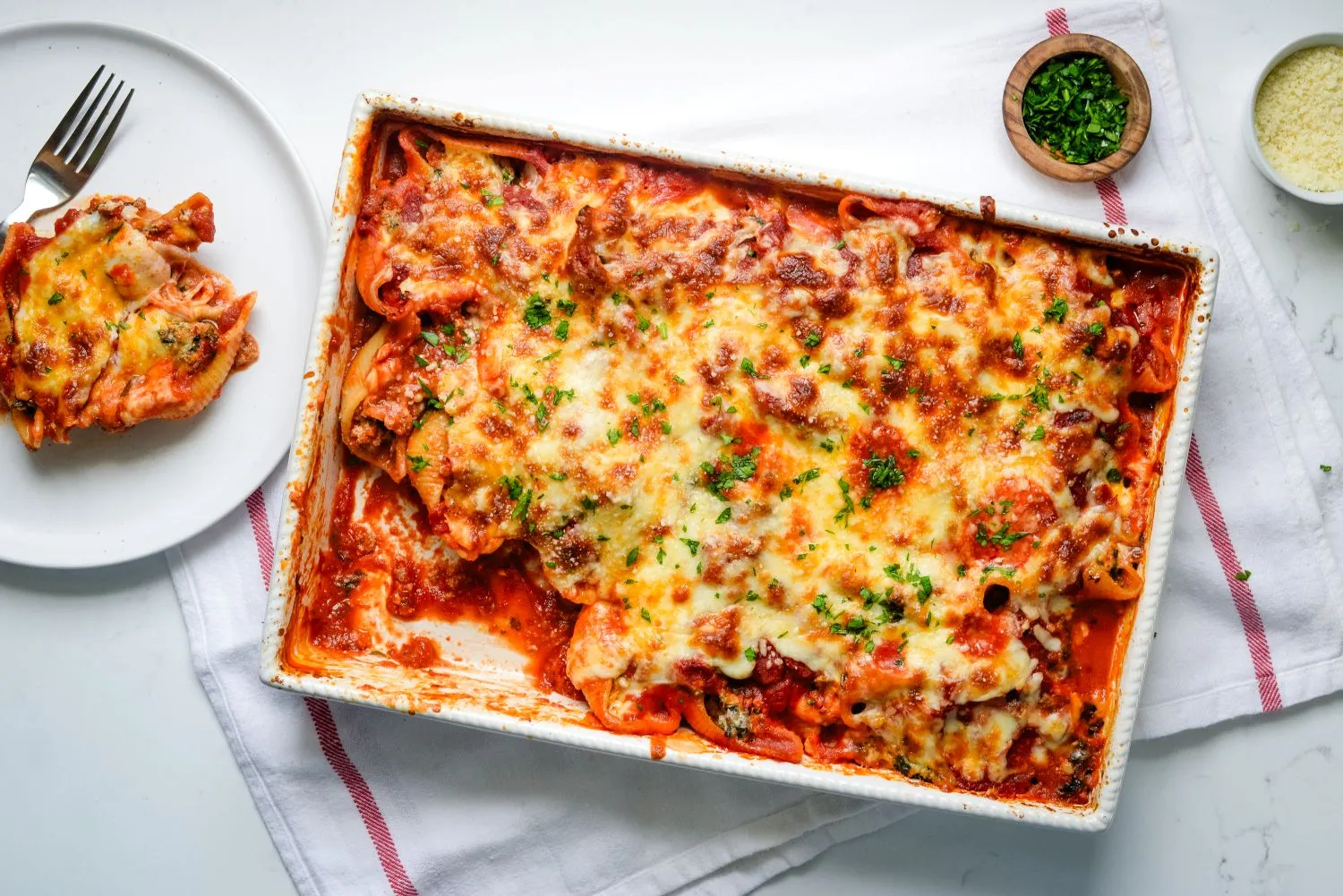 Stuffed Shells with Ricotta and Meat Sauce