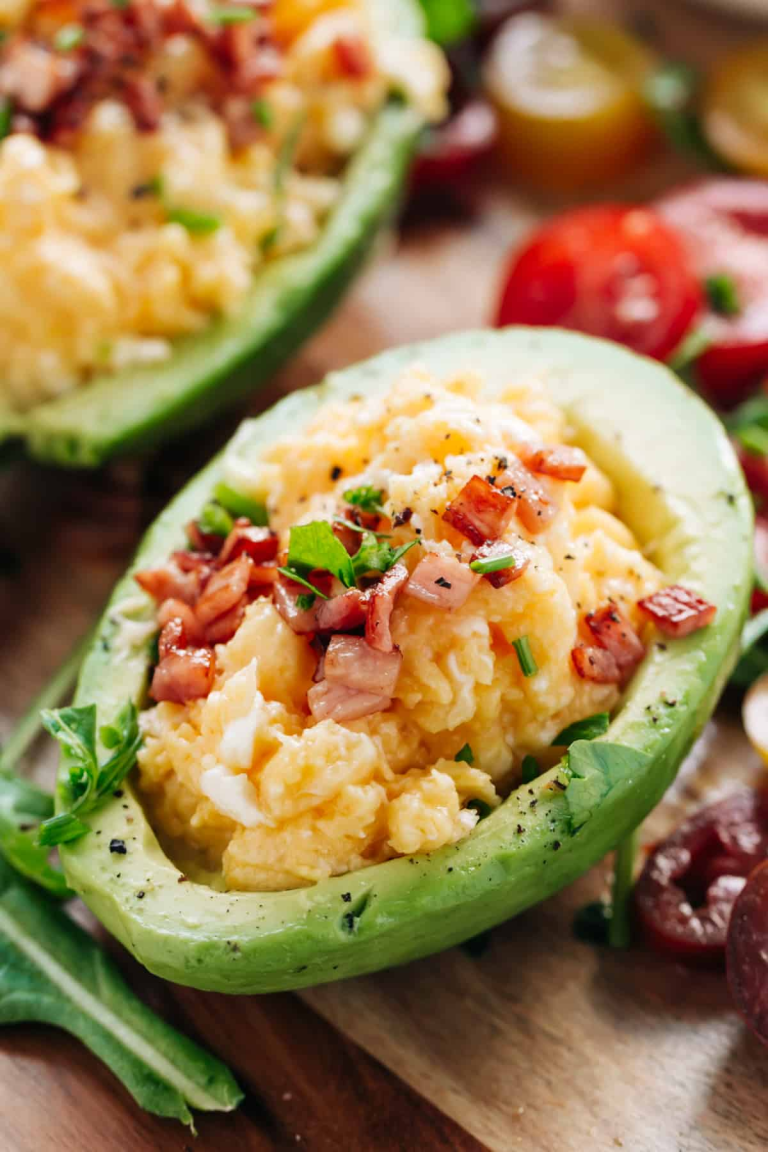 Scrambled Eggs in Avocado