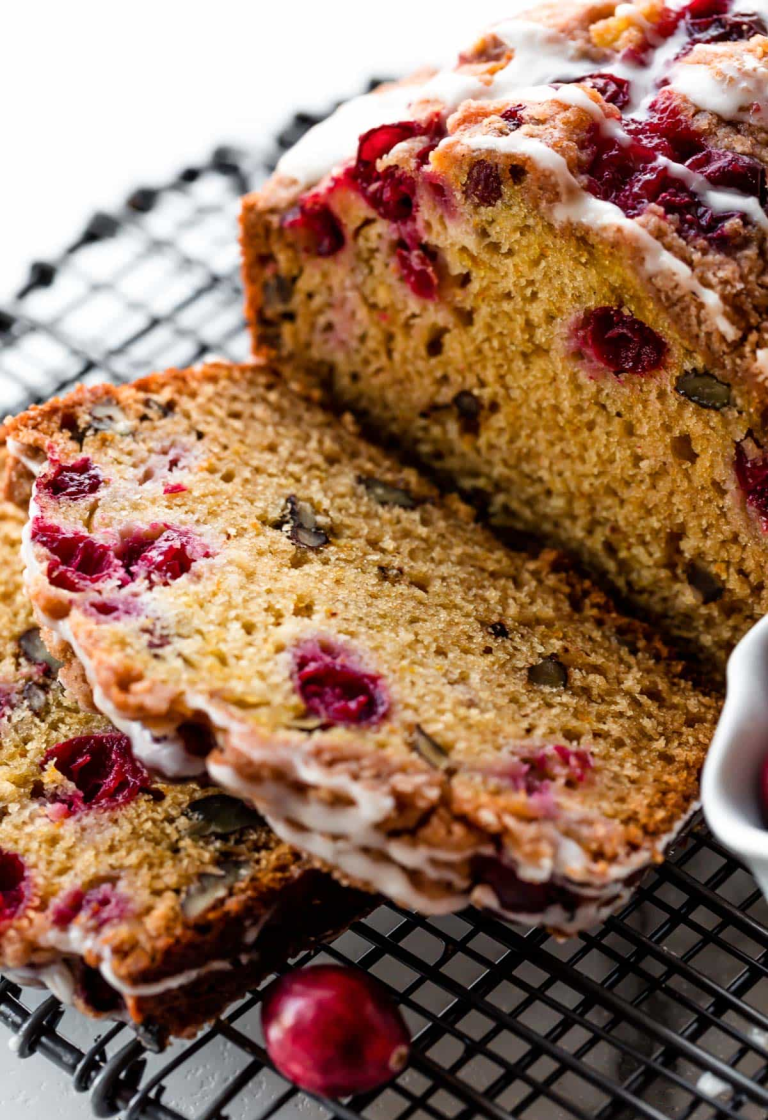 Orange Glazed Cranberry Bread