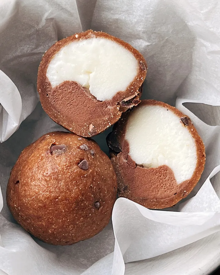 Smal-batch Cookie Dough Ice Cream Bites
