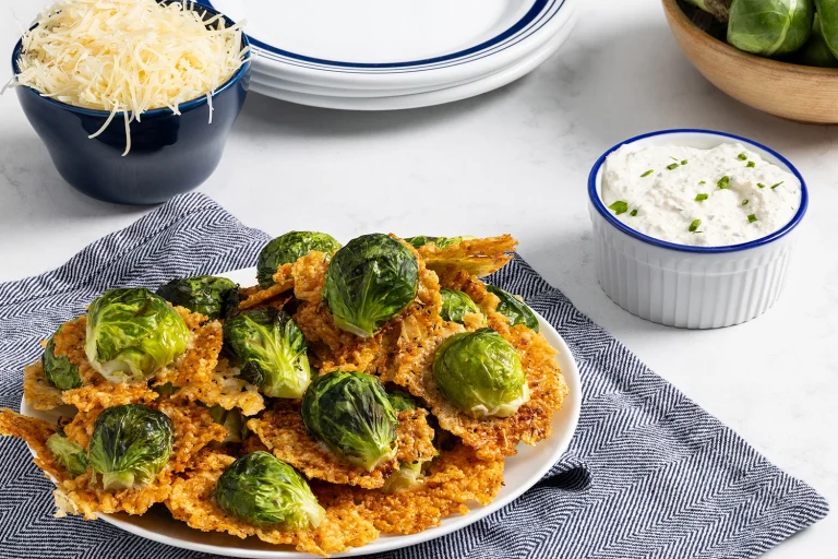 Garlic Parmesan Roasted Brussels Sprouts