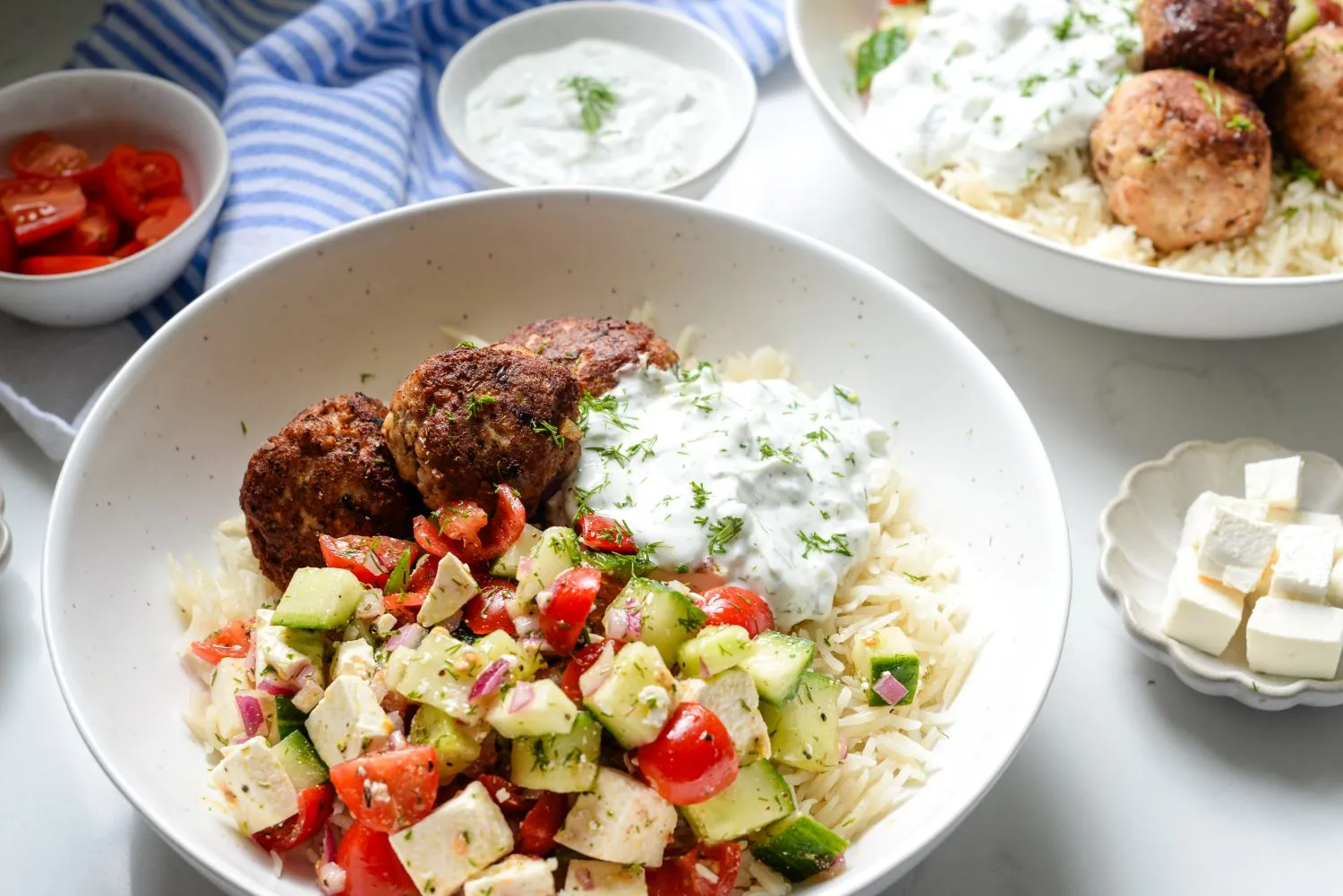 Greek Turkey Meatball Tzatziki