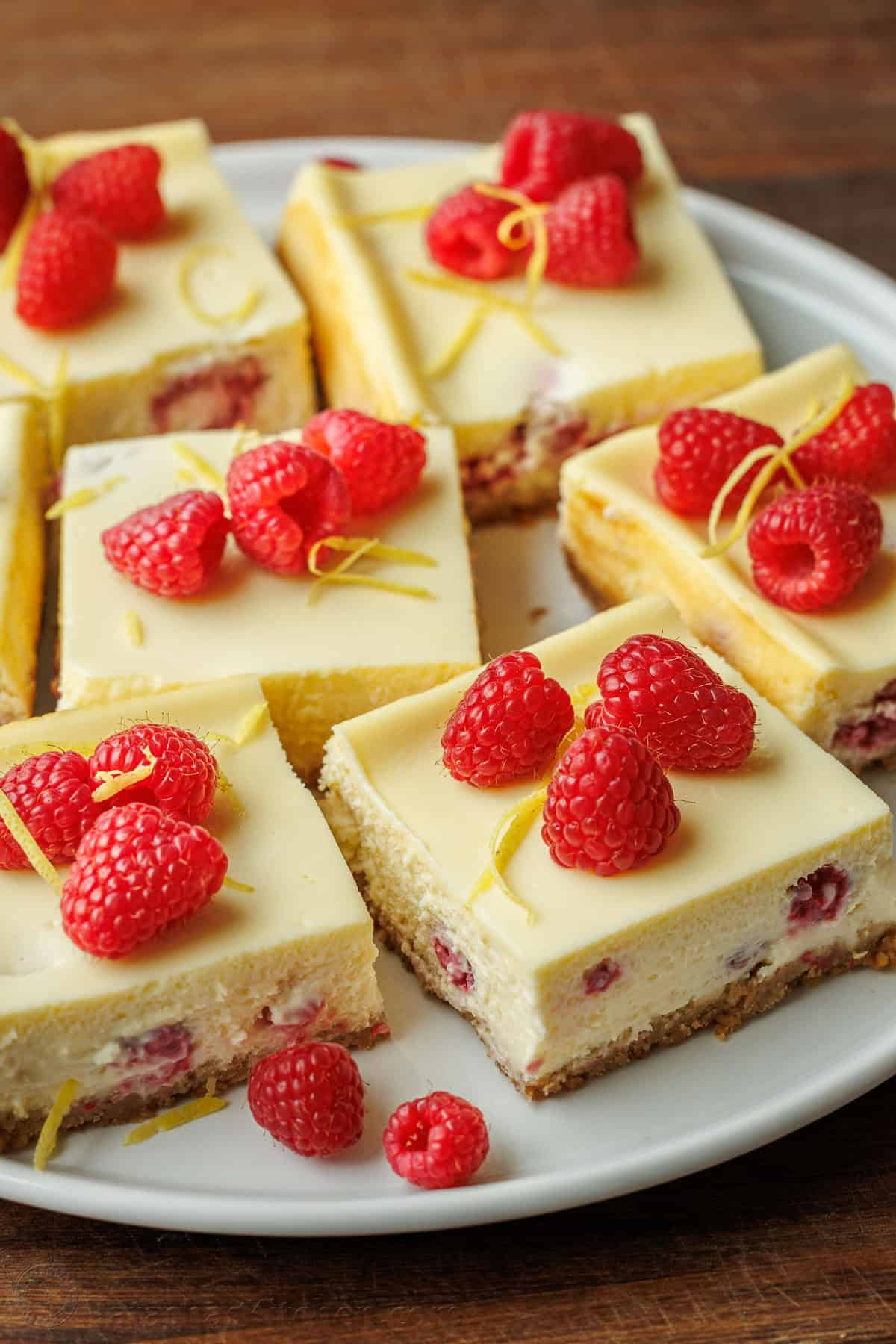 Raspberry Lemon Cheesecake Bars