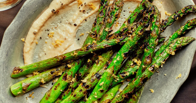 Grilled Asparagus With Tahini Super Sauce