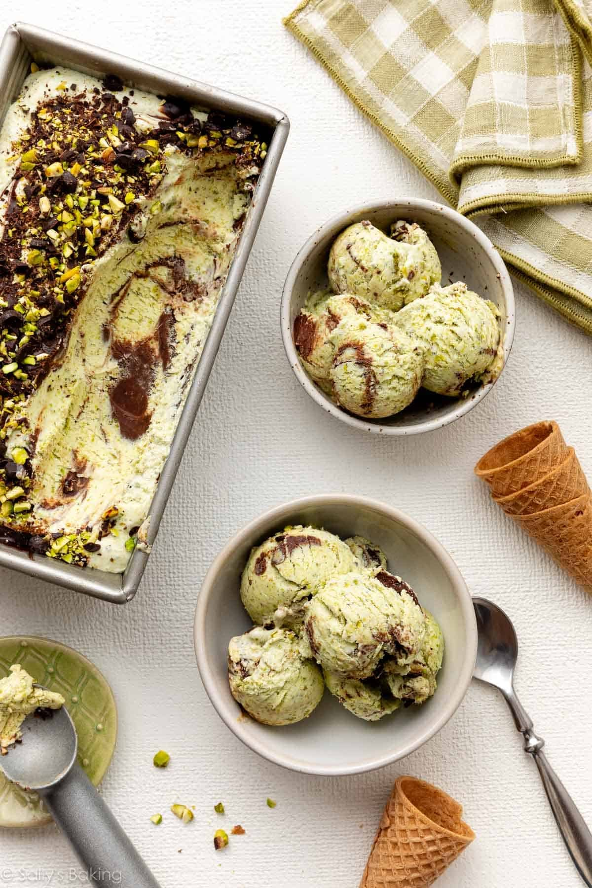 Chocolate Swirl Pistachio Ice Cream
