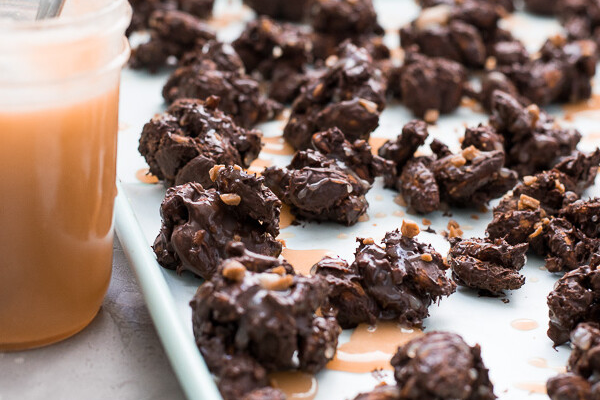 Caramel Chocolate Almond Clusters
