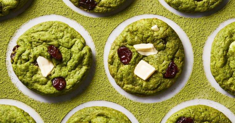Cherry Matcha Cookies