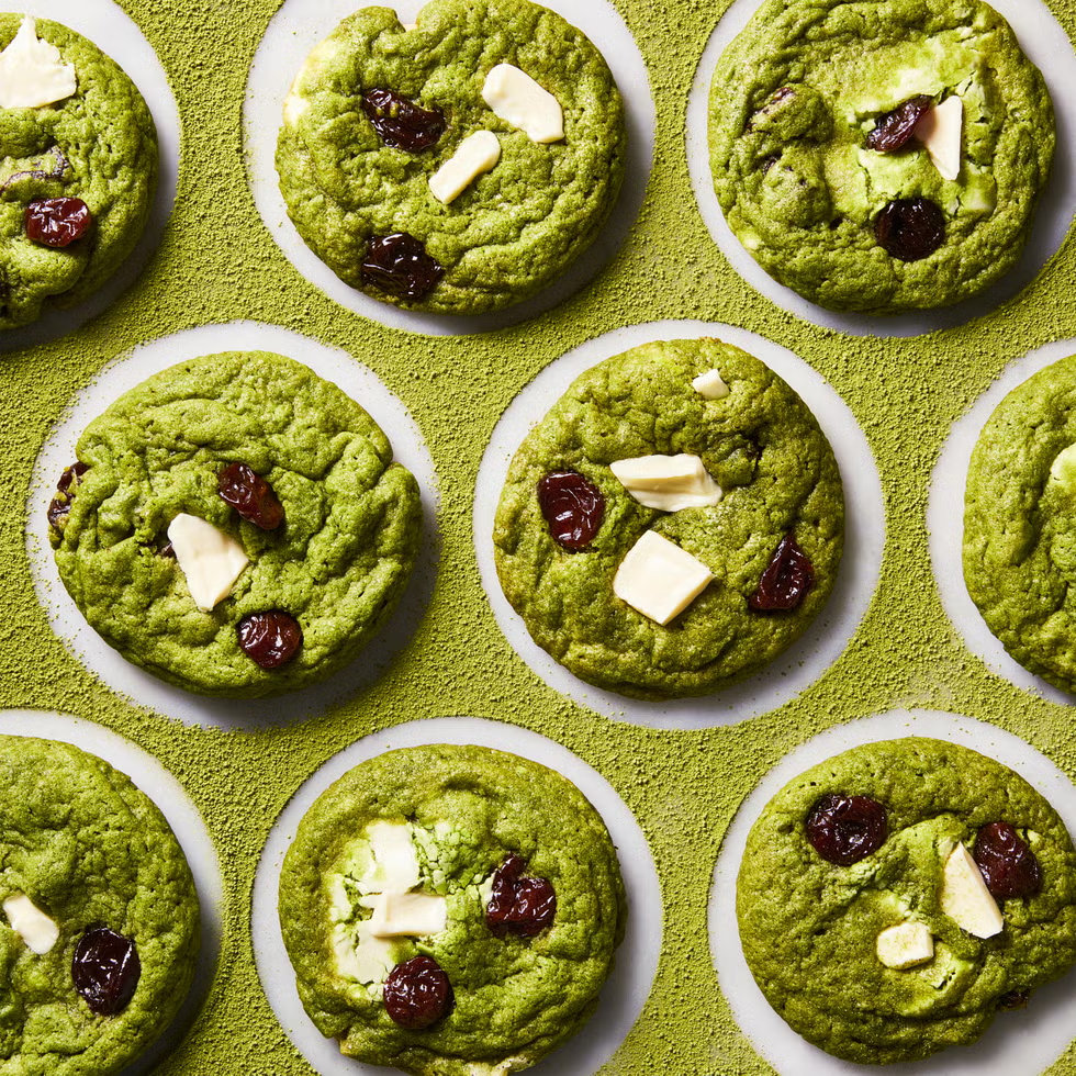 Cherry Matcha Cookies