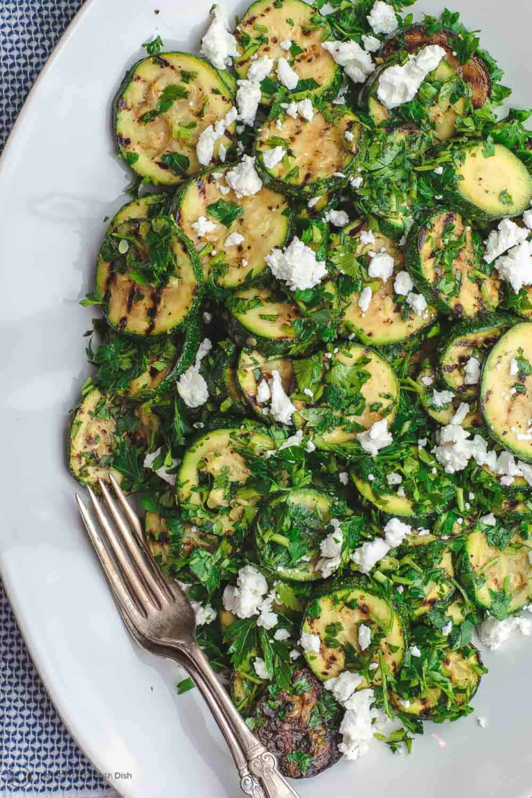 Mediterranean-Style Grilled Zucchini Salad